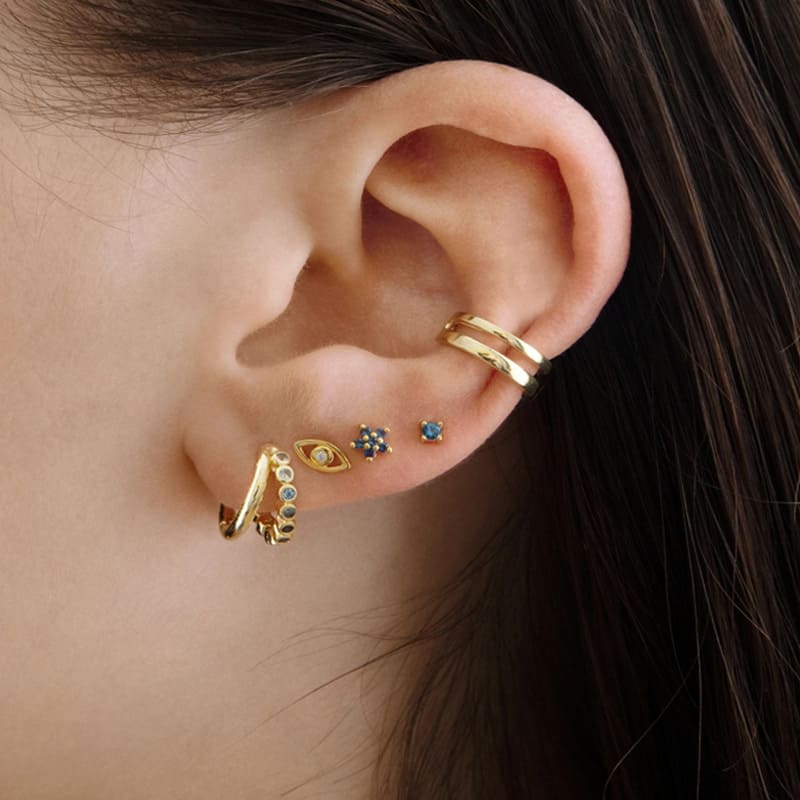 Gold Ohrstecker Set mit Zirkonia