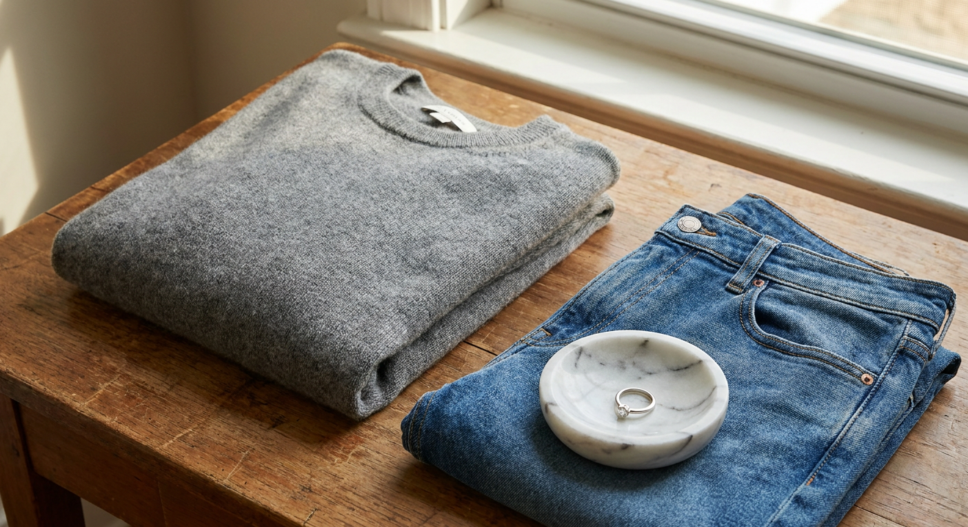 Outfit im Alltagstrott? Ein kleiner Silberring verändert alles - Silberring im Alltag kombinieren Bild 2